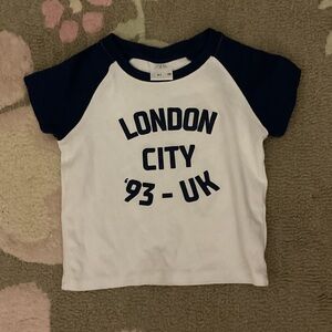 Zara Kids London City '93 UK Tee - White and Navy